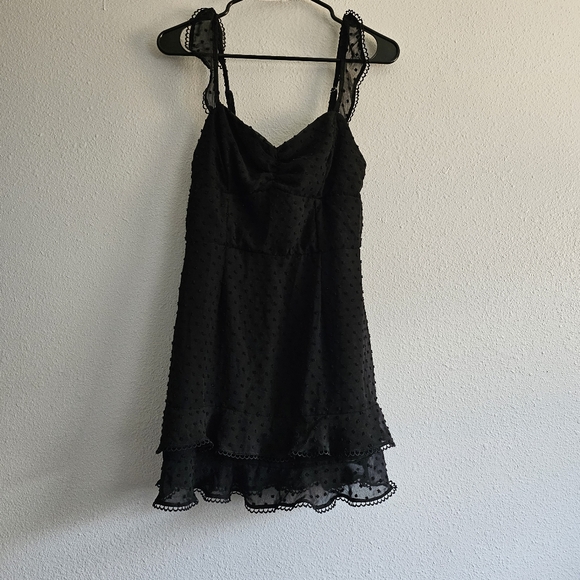 Ruched Sweetheart Dress in Black LUCY IN THE SKY - Picture 7 of 9